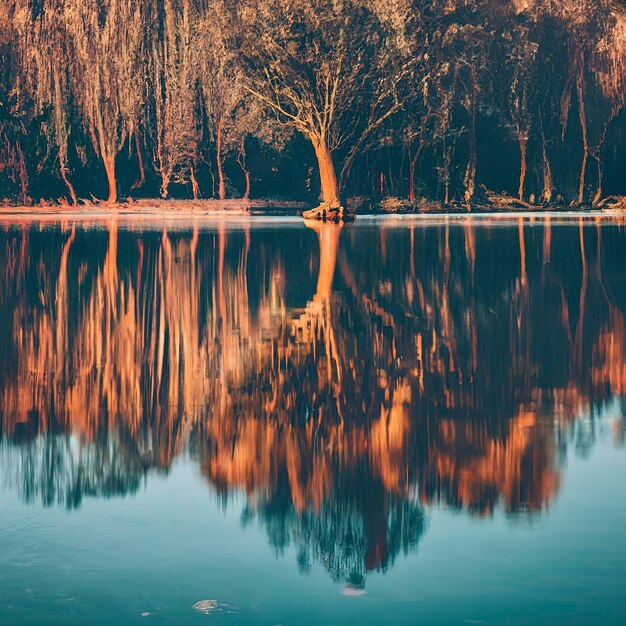 Foto wasser tropft oder das wasser kräuselt sich in den wellen eines teiches