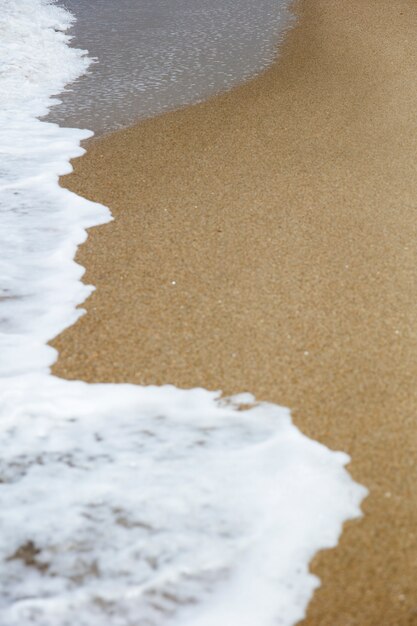 Wasser- und Sandstranddetail