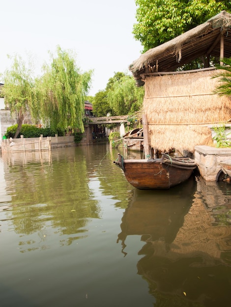 Wasserdorf Zhou Zhuang, China.