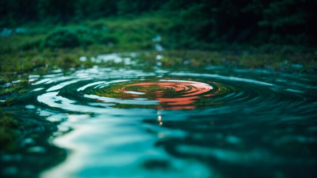 Foto wassereflexion und wassertropfen für den hintergrund.