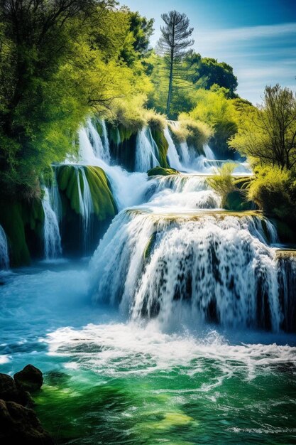 Wasserfälle im Nationalpark Krka in Kroatien