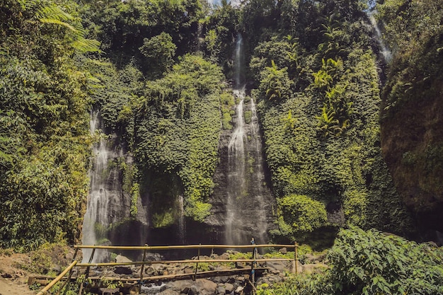 Wasserfall Balis Fidschi von den Sekumbul-Wasserfällen Indonesien Asien