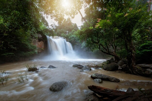 Wasserfall im Regenwald im Nationalpark Thailand