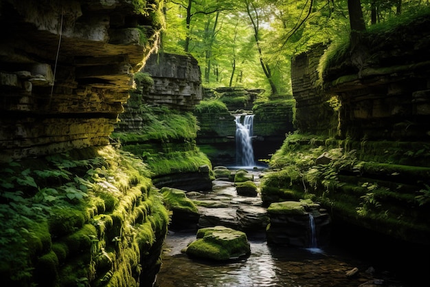 Wasserfall im Wald