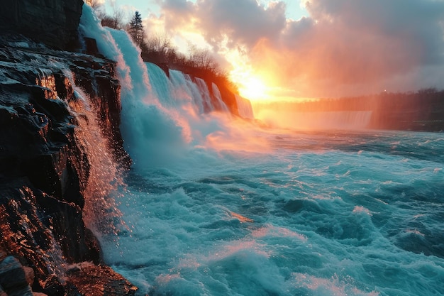 Wasserfall in den Bergen