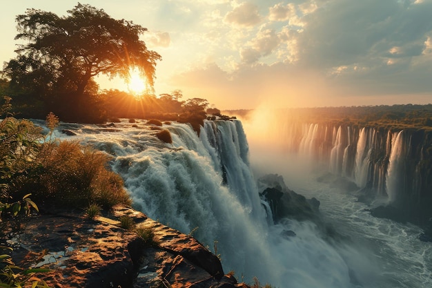 Wasserfall in den Bergen