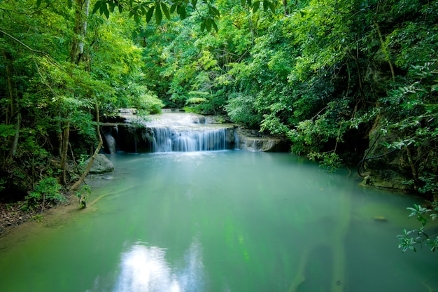 Wasserfall in grünen Wald