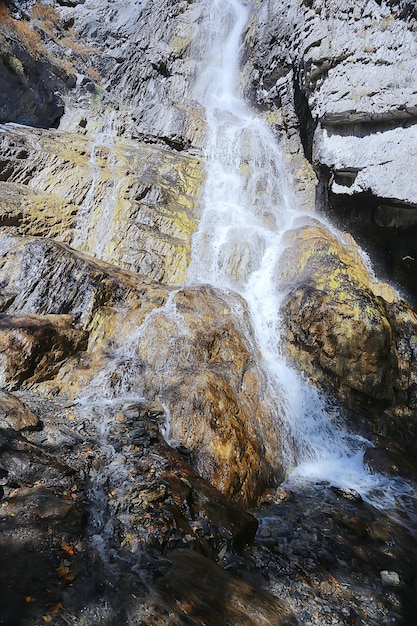 Wasserfall Landschaft Natur Tropfen Wasser Berge Stream Hintergrund Altai