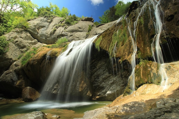 Wasserfall, Salt del Molí. (Vidrà, Girona).