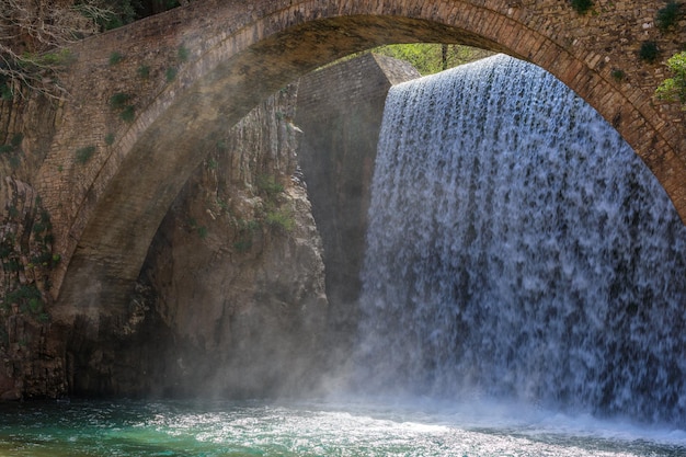 Wasserfall von Paleokaria Trikala Griechenland