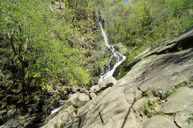 Wasserfall Wasserfall Seimerira Santa Eulalia de Oscos Platz kopieren