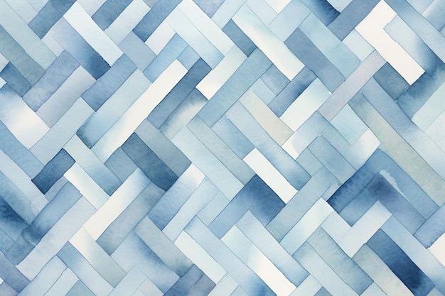Wasserfarbe hellblaue Linie Geometrie abstrakt subtile Hintergrundillustration Minimales geometrisches Muster Dynamische Formen Zusammensetzung Verflechtungen
