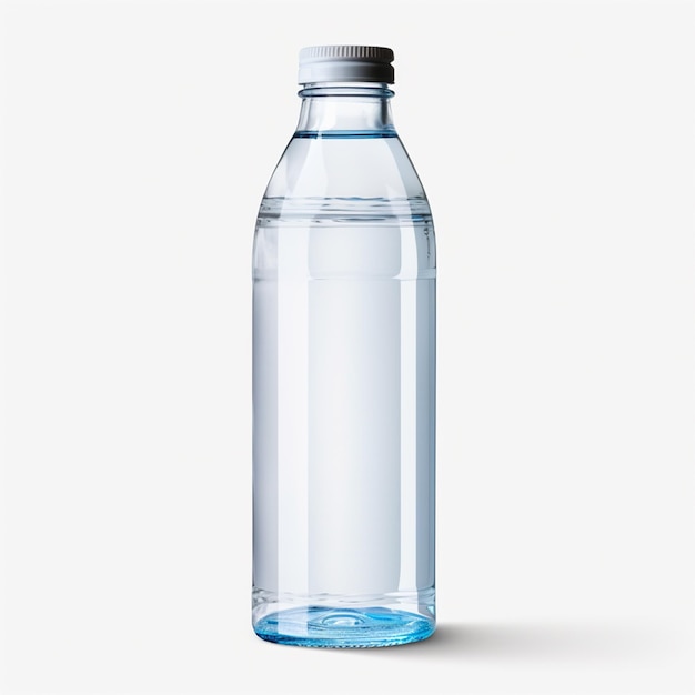 Wasserflasche auf weißem Hintergrund