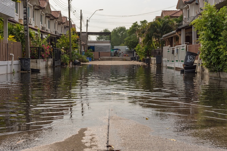 Foto wasserflutdorf im don mueang-bezirk