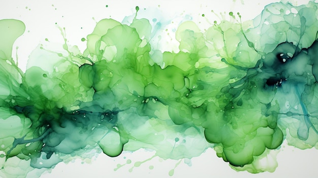 Foto wasserkresse eine erfrischende pfefferige grüne mit einer lebhaften präsenz trendfarbe des jahres 2024 aquarell ki generiert