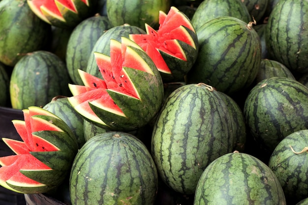 Wassermelone auf der Straße Essen