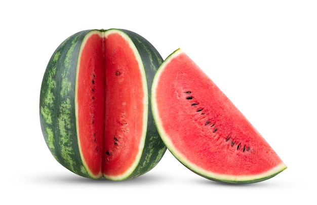 Wassermelone auf weißem Hintergrund