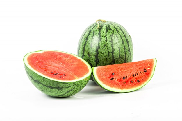 Wassermelone auf weißem Hintergrund