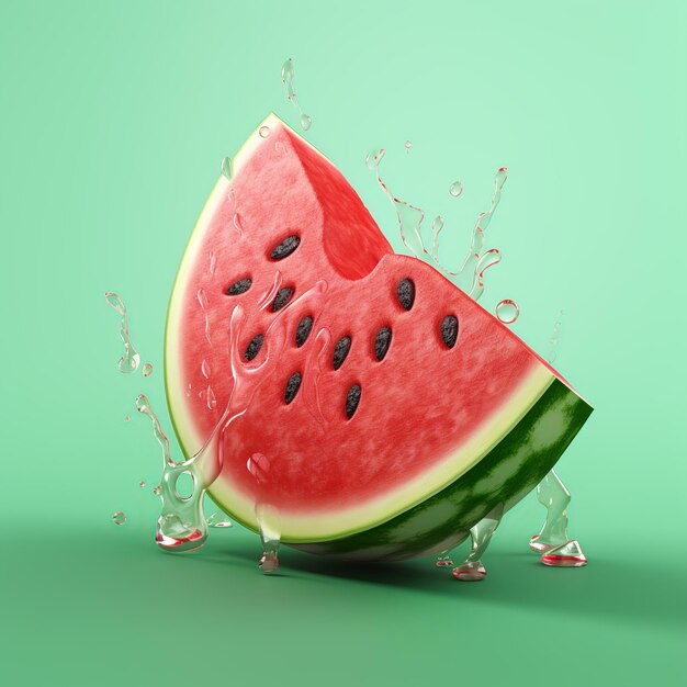 Wassermelone auf weißem Hintergrund