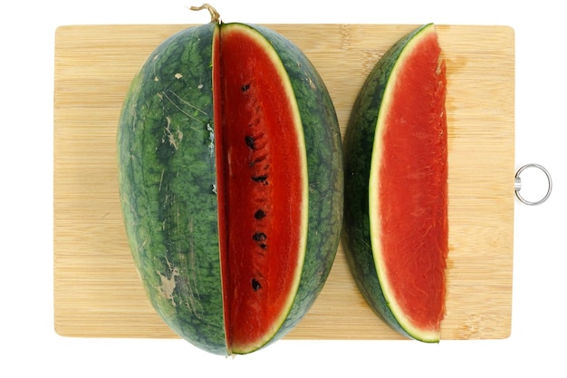 Foto wassermelone auf weißem hintergrund