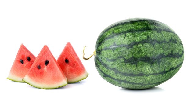 Wassermelone getrennt auf weißem Hintergrund