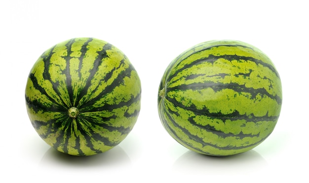 Wassermelone isoliert auf Weiß