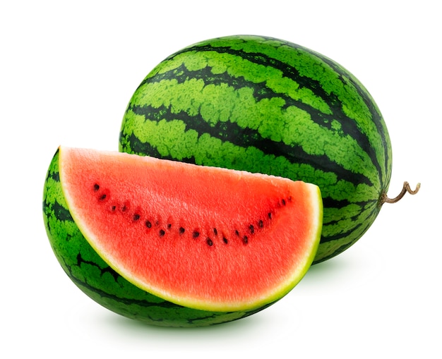 Wassermelone lokalisiert auf einem weißen Hintergrund