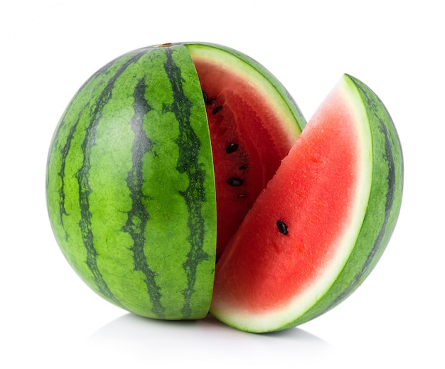 Wassermelone lokalisiert auf weißem Hintergrund