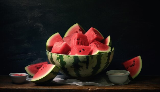 Wassermelone mit Blütenwassermelone und Blütenmelone
