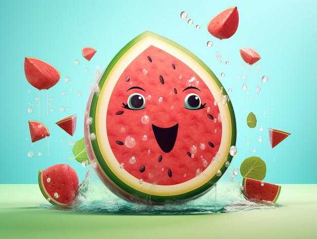Wassermelone niedlich Abbildung