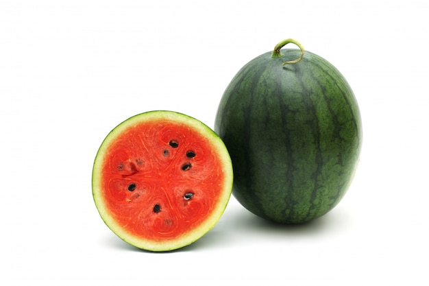 Wassermelone Reif und lecker, isoliert auf weiss