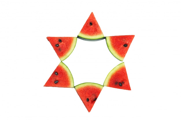 Wassermelone reif und lecker isoliert auf weißer Oberfläche