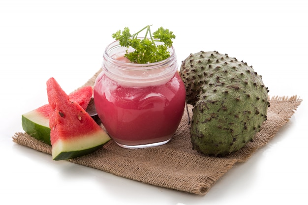 Wassermelone und Soursop mischen Smoothie