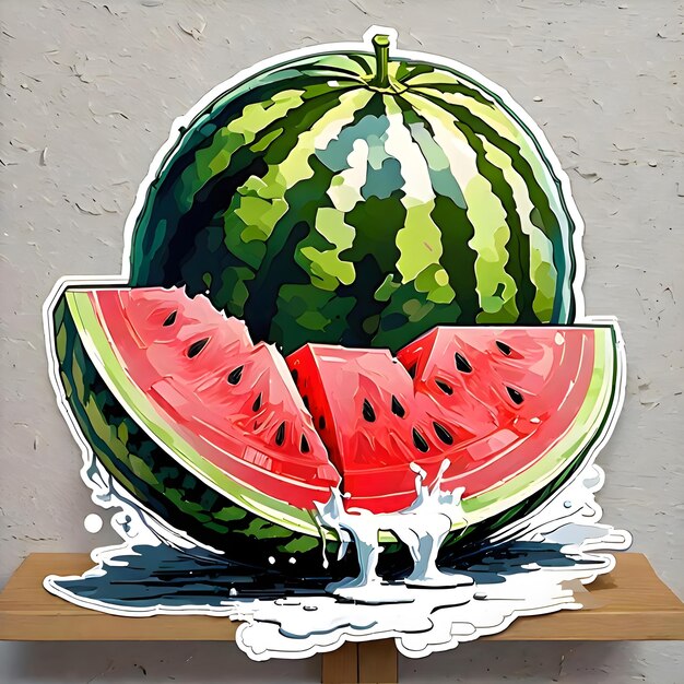 Foto wassermelonen-aufkleber