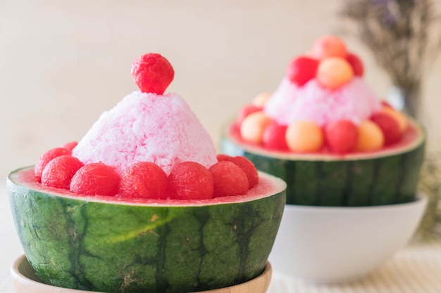 Wassermelonen Bingsu Dessert