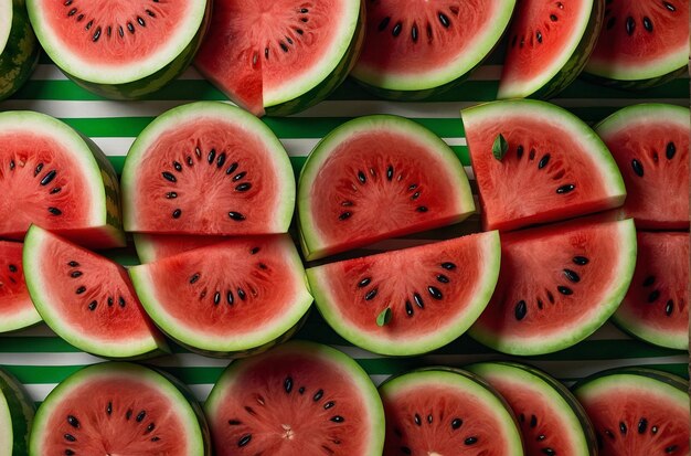 Wassermelonen, die in Form eines Smileys angeordnet sind