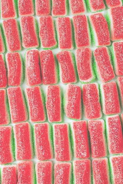 Foto wassermelonen-geleebonbons leckere kaubonbons