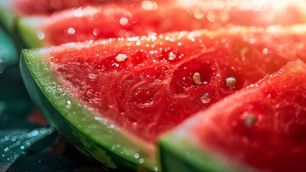 Wassermelonen-Schnitt auf dem Tisch