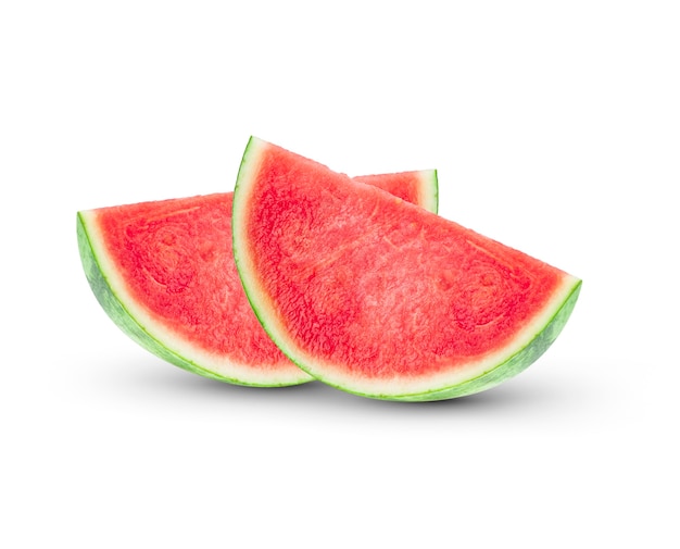 Wassermelonenfrucht auf Weiß