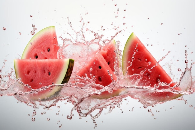 Wassermelonensaft auf weißem Hintergrund Wassermelonesaft Fotografie