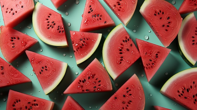 Wassermelonenscheibe Citrullus lanatus Musterhintergrund