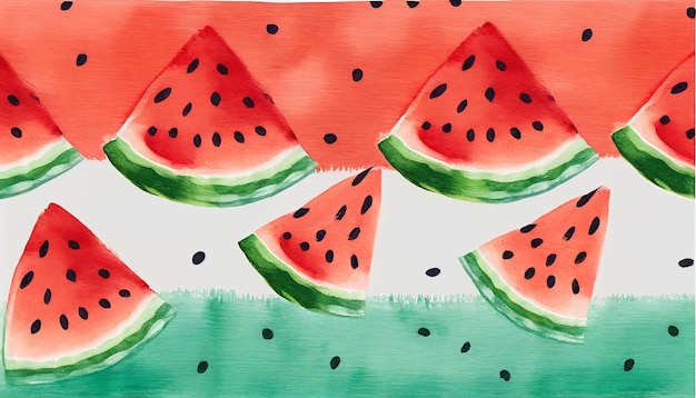 Wassermelonenscheiben auf einem weißen Hintergrund