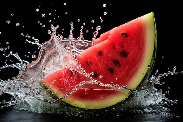 Wassermelonenspritzspaß in der Sonne