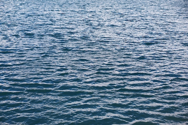 Wasseroberfläche Die Textur des Wassers Wellen auf dem See bei windigem Wetter