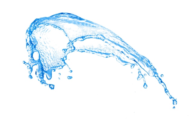 Wasserspritz isoliert auf weißem Hintergrund