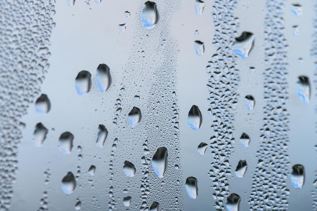 Wassertropfen auf dem Fensterglas Morgenduss 9