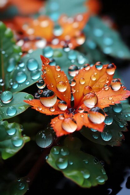 Wassertropfen auf eine Blume