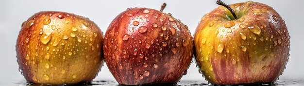 Wassertropfen auf einem Apfel