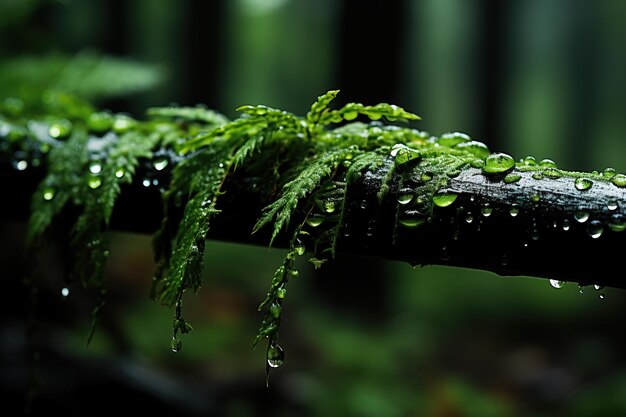 Wassertropfen auf einem Ast eines Baumes