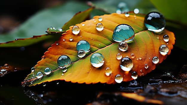 Wassertropfen auf einem Blatt